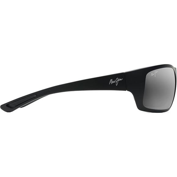 NWT Maui Jim Unisex BIG WAVE MJ440 Sunglasses,Matte Black/Grey Rectangle-Extra L - Picture 3 of 4